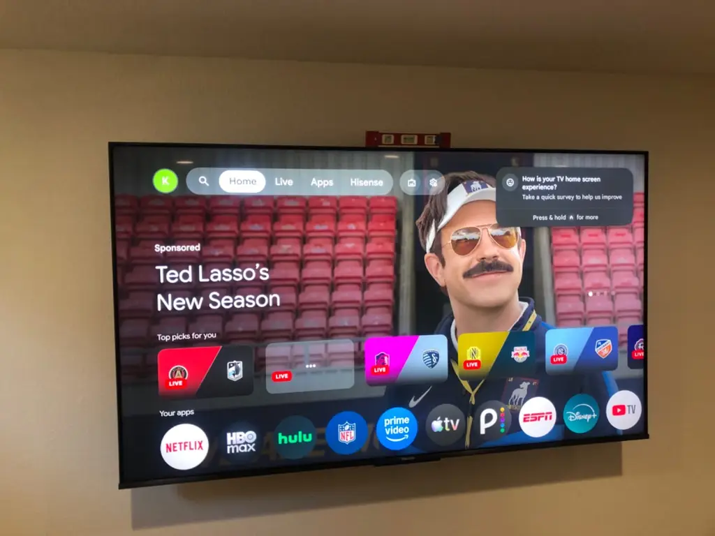Large smart TV wall mounted in a Westminster, CO living room